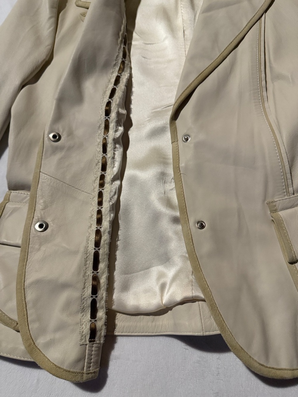 Cristiano Di Thiene soft Italian made leather blazer Vintage - Picture 6 of 11
